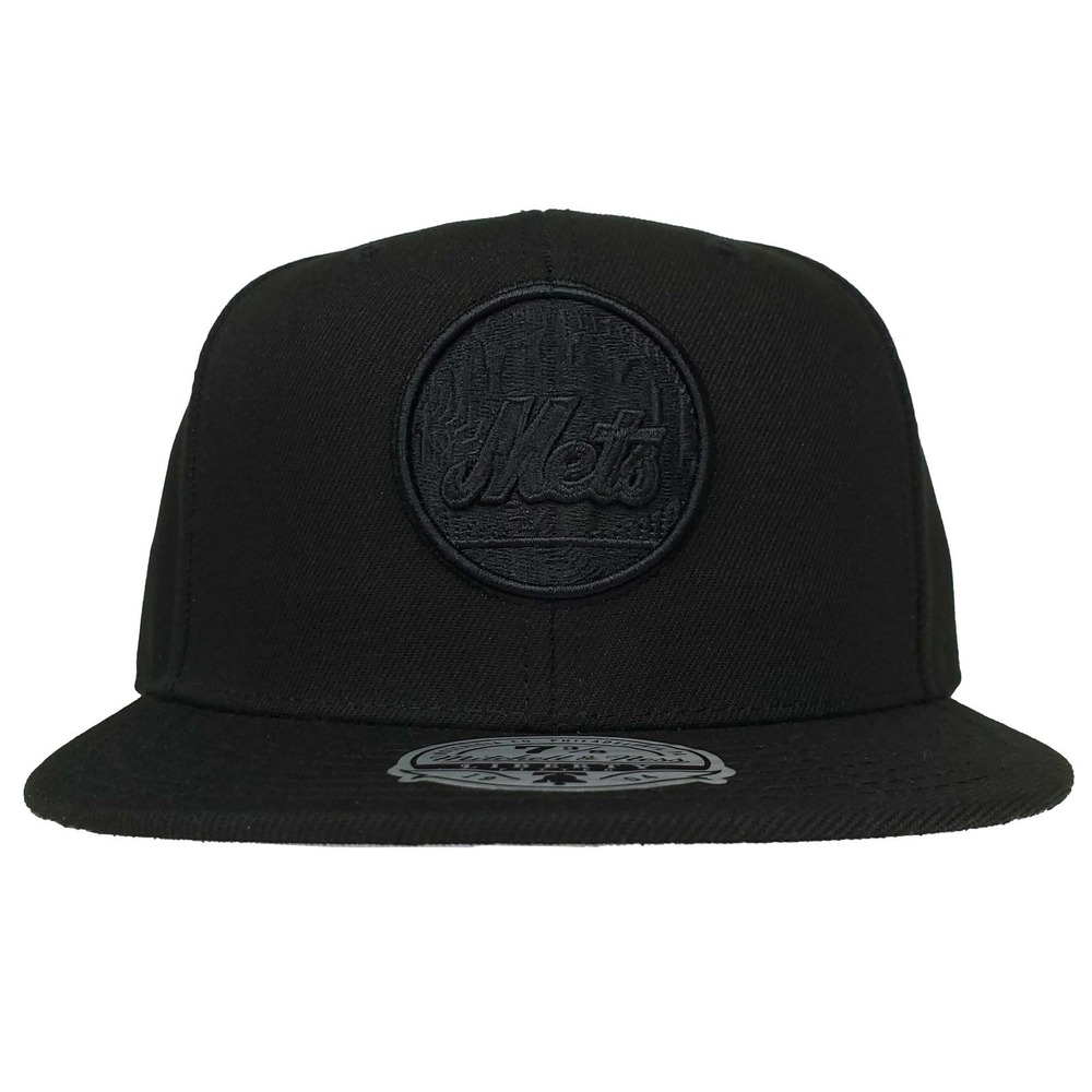 New York Mets Mitchell & Ness MLB‎ Fitted 7 3/8 Flatbill Cap Hat 3D Logo NWT